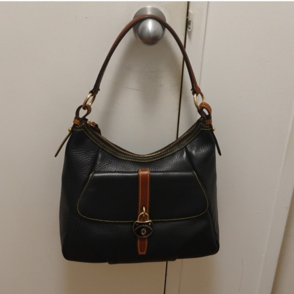 Dooney&burke Black Leather Shoulder Bag